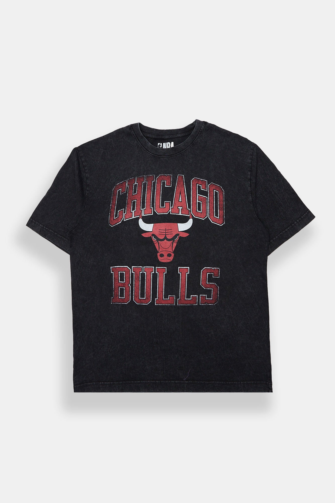 T-shirt graphique surdimensionné délavé Chicago Bulls