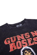 T-shirt délavé acide imprimé graphique Guns N' Roses Skulls thumbnail 2