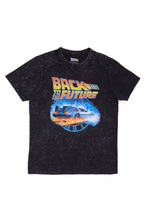 T-shirt délavé acide imprimé graphique Back To The Future thumbnail 1