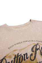 T-shirt délavé acide imprimé graphique Yellowstone Dutton Ranch thumbnail 2