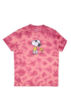 T-shirt teint noué imprimé graphique Peanuts Snoopy Et Woodstock thumbnail 1