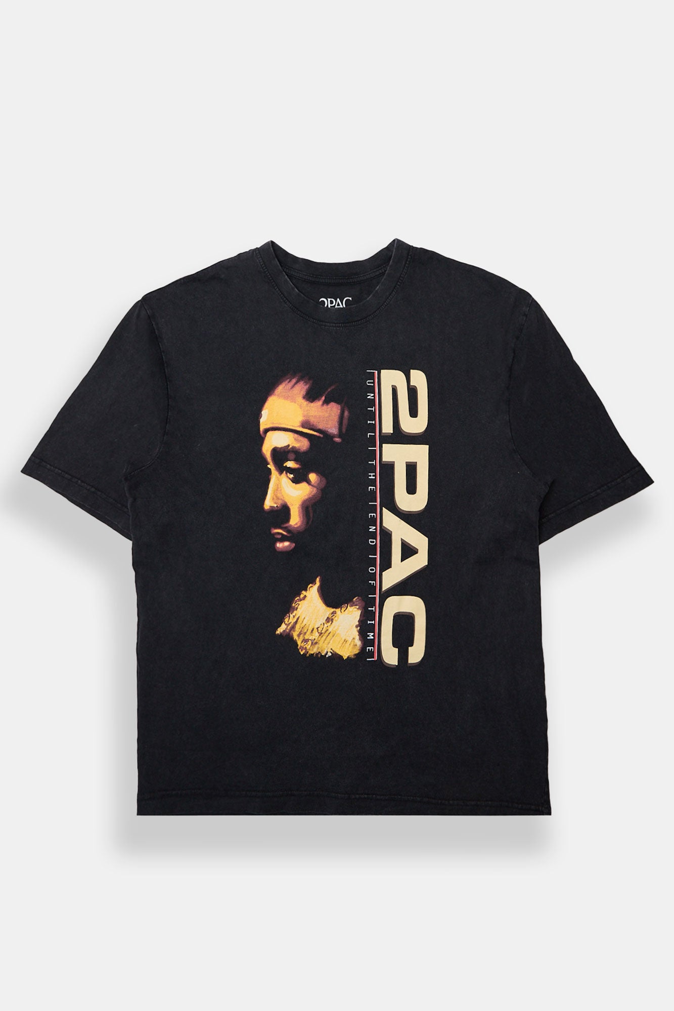 T-shirt graphique surdimensionné délavé Tupac