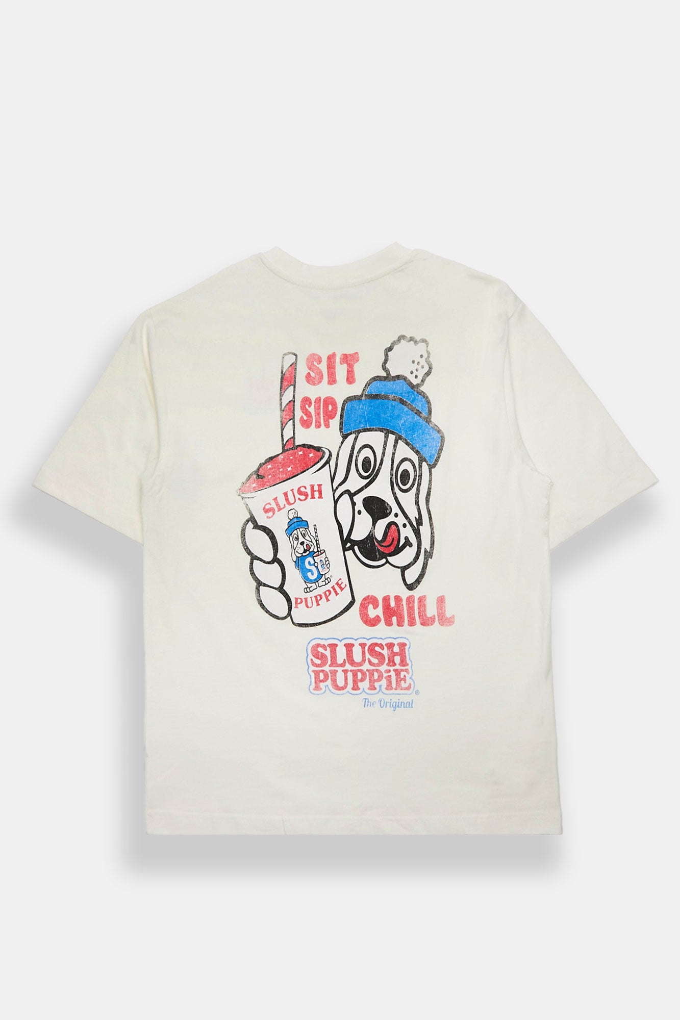 T-shirt graphique surdimensionné imprimé Slush Puppie Chill