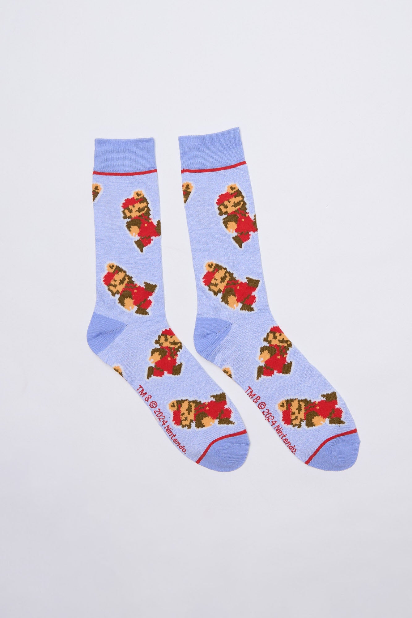 Retro Mario Printed Crew Socks