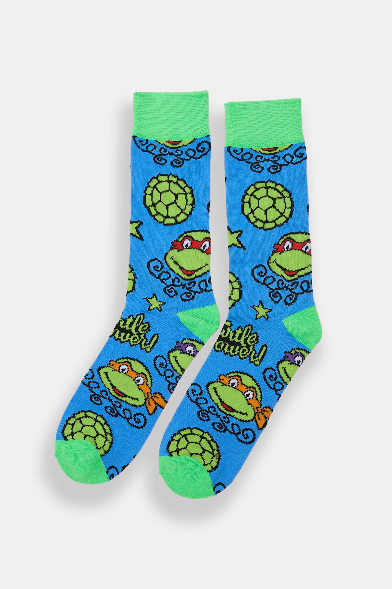 Chaussettes jacquard imprimées tortues ninja