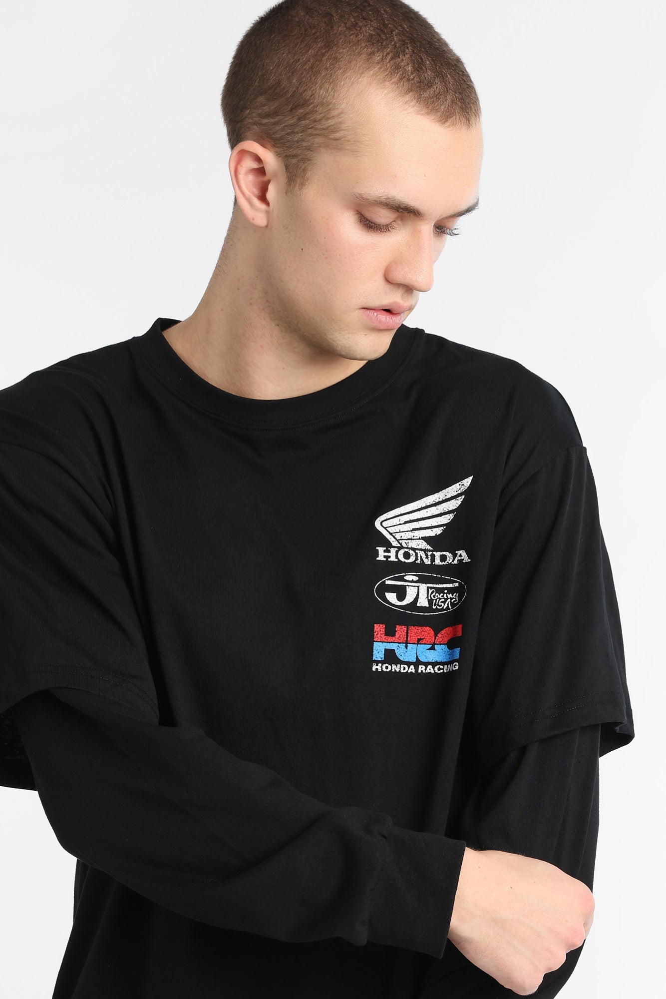 Honda Racing USA Long Sleeve Layered Twofer Tee – Bluenotes