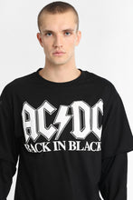 T-shirt superposé à manches longues surdimensionné AC/DC Back In Black thumbnail 3