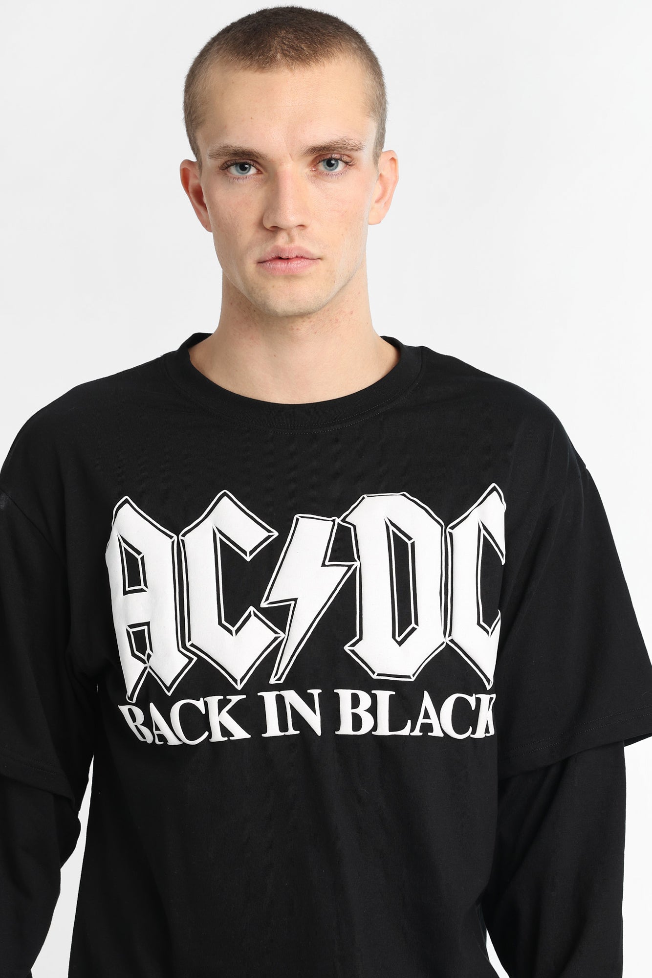 AC/DC Back In Black Long Sleeve Layered Twofer Tee – Bluenotes