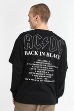 T-shirt superposé à manches longues surdimensionné AC/DC Back In Black thumbnail 1