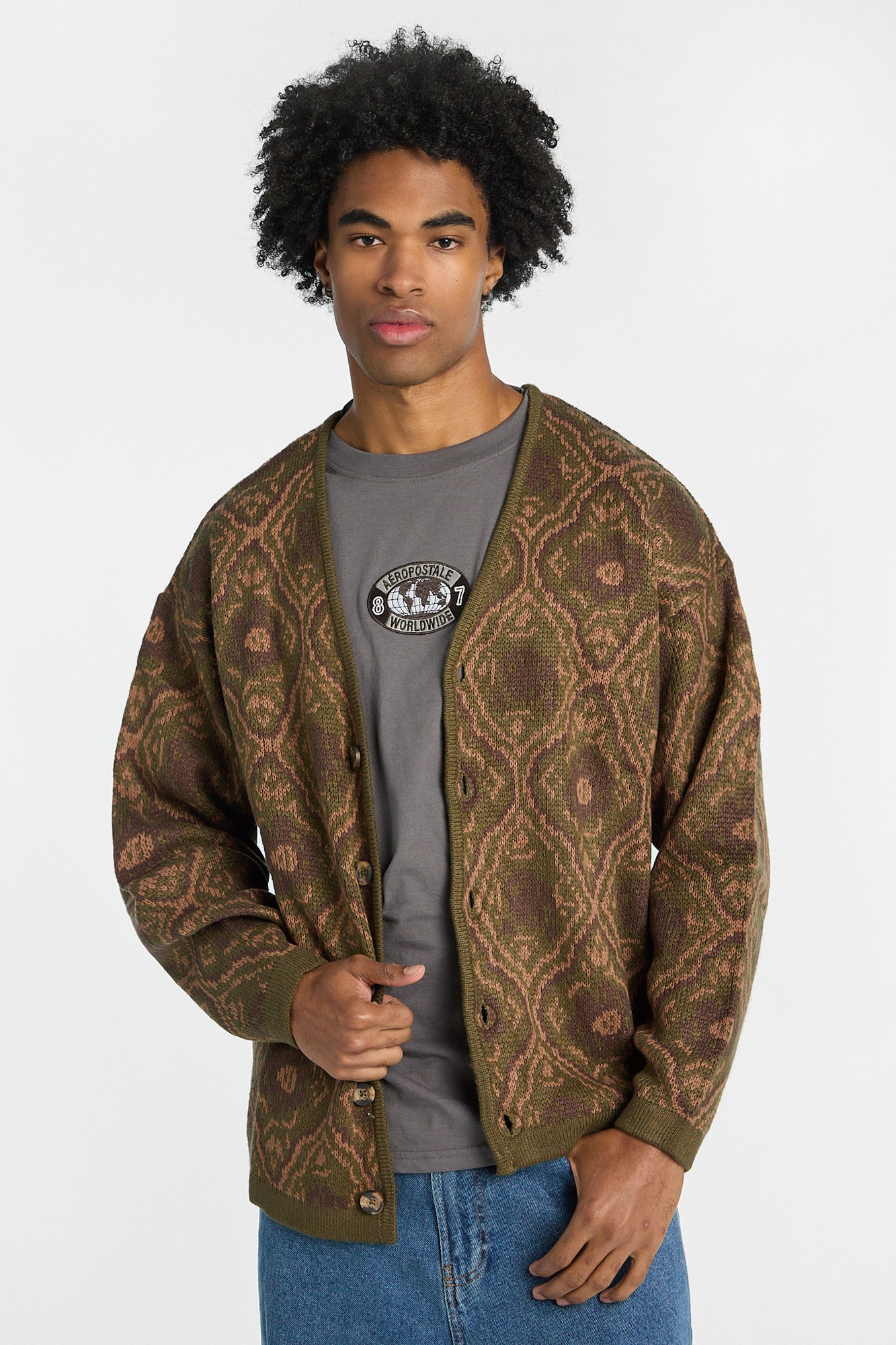 Aéropostale Jacquard Cardigan