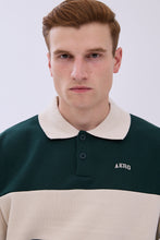 AERO Embroidered Colour Block Long Sleeve Polo thumbnail 2