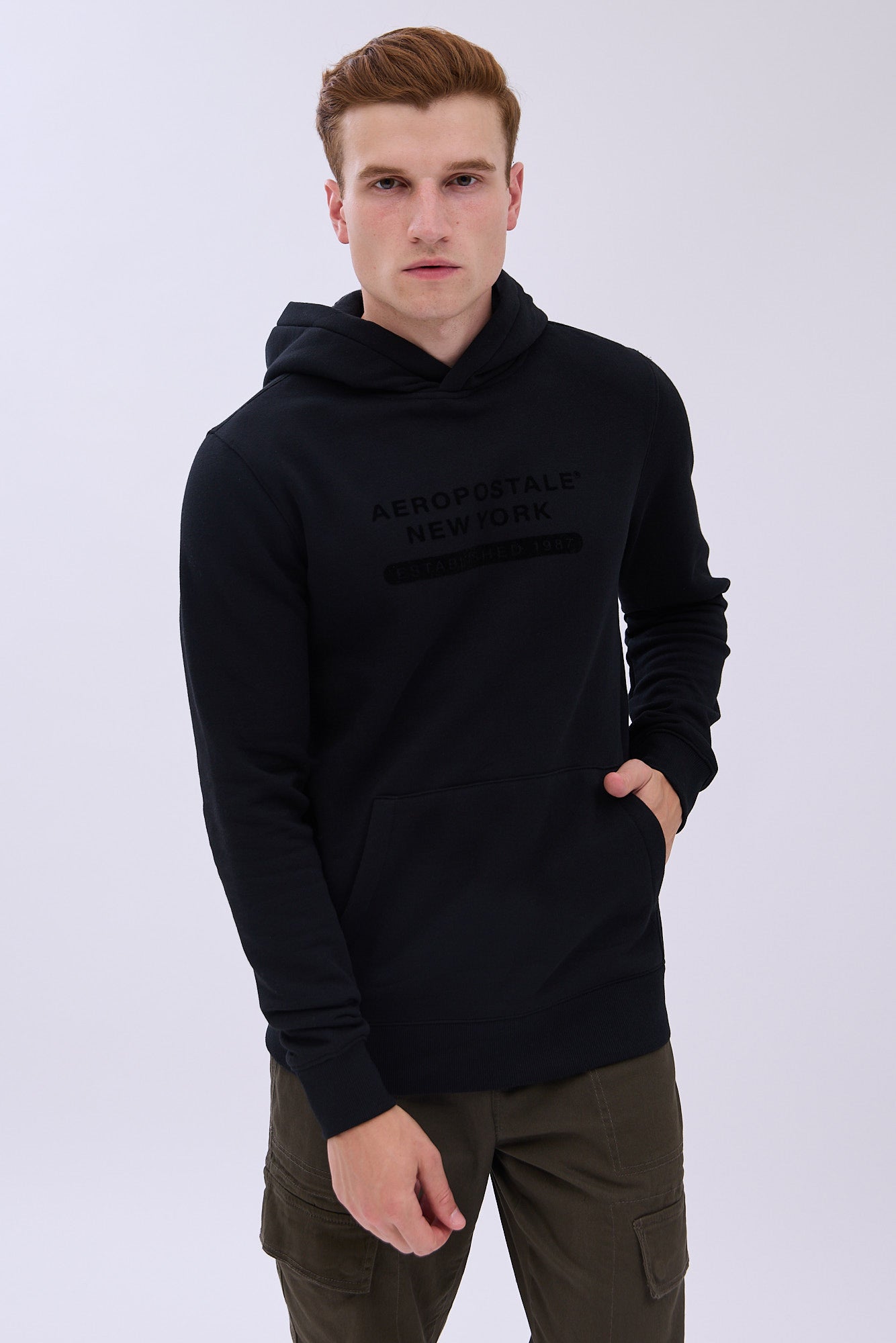 AERO New York Flocked Graphic Hoodie