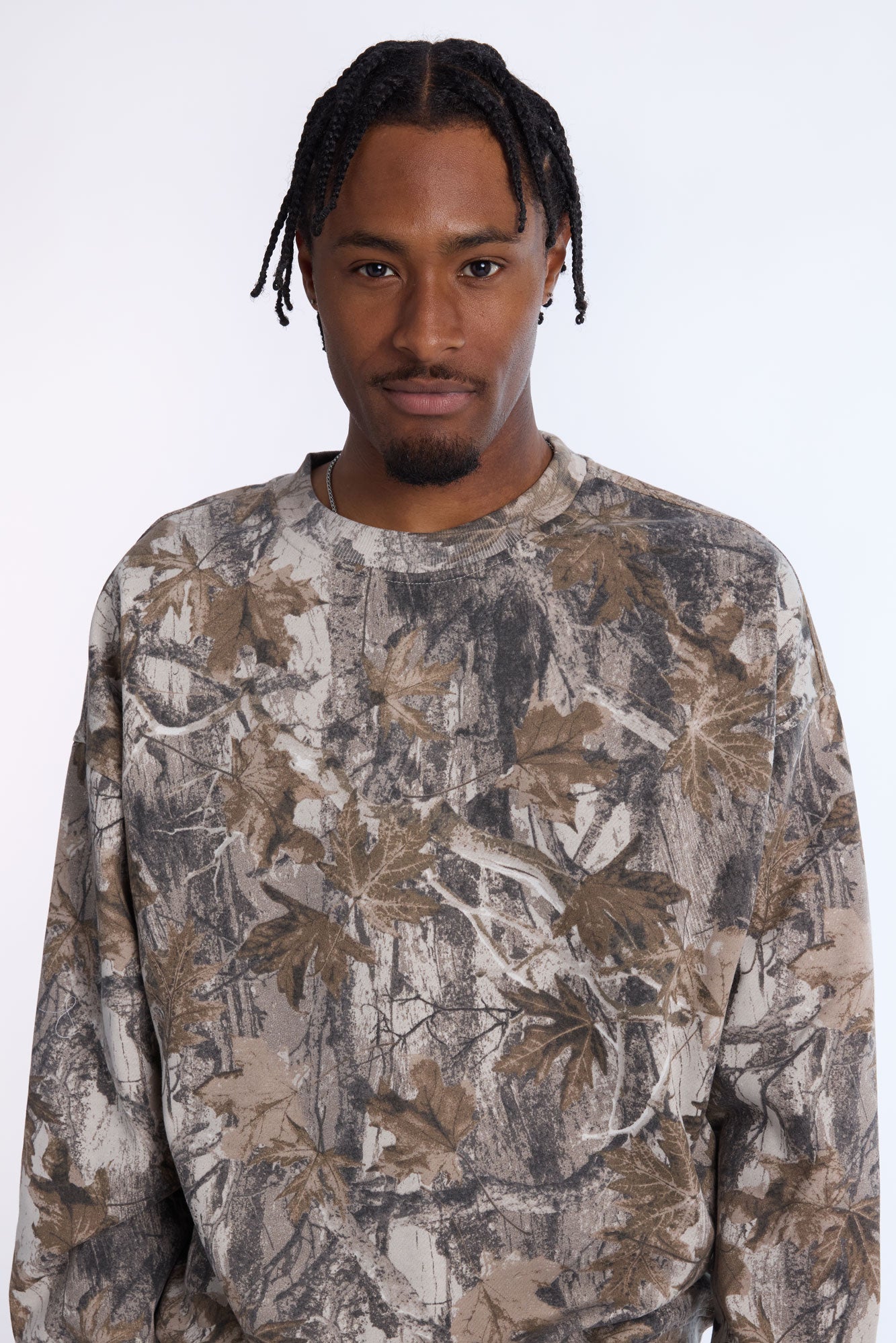 AERO Tree Camouflage Crew Neck Oversized Sweatshirt – Bluenotes