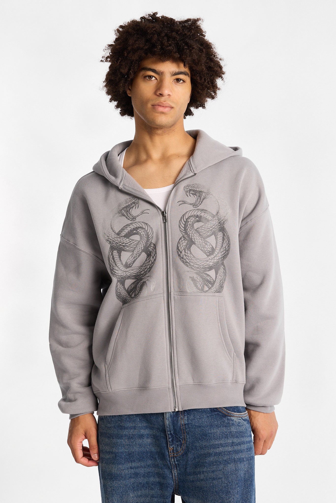 AERO Cloud Soft Fleece Graphic Zip-Up Hoodie