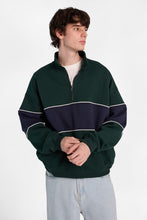Chandail en coton molletonné à quart de glissière en bloc de couleurs AERO thumbnail 6