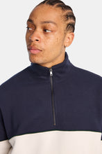 AERO Colour Block Quarter-Zip Mock Neck Sweatshirt thumbnail 2