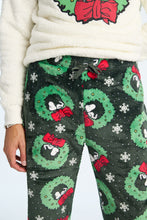 Peanuts Snoopy Wreath Plush Pajama Pants thumbnail 2