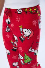 Peanuts Snoopy Printed Plush Pajama Pants thumbnail 2