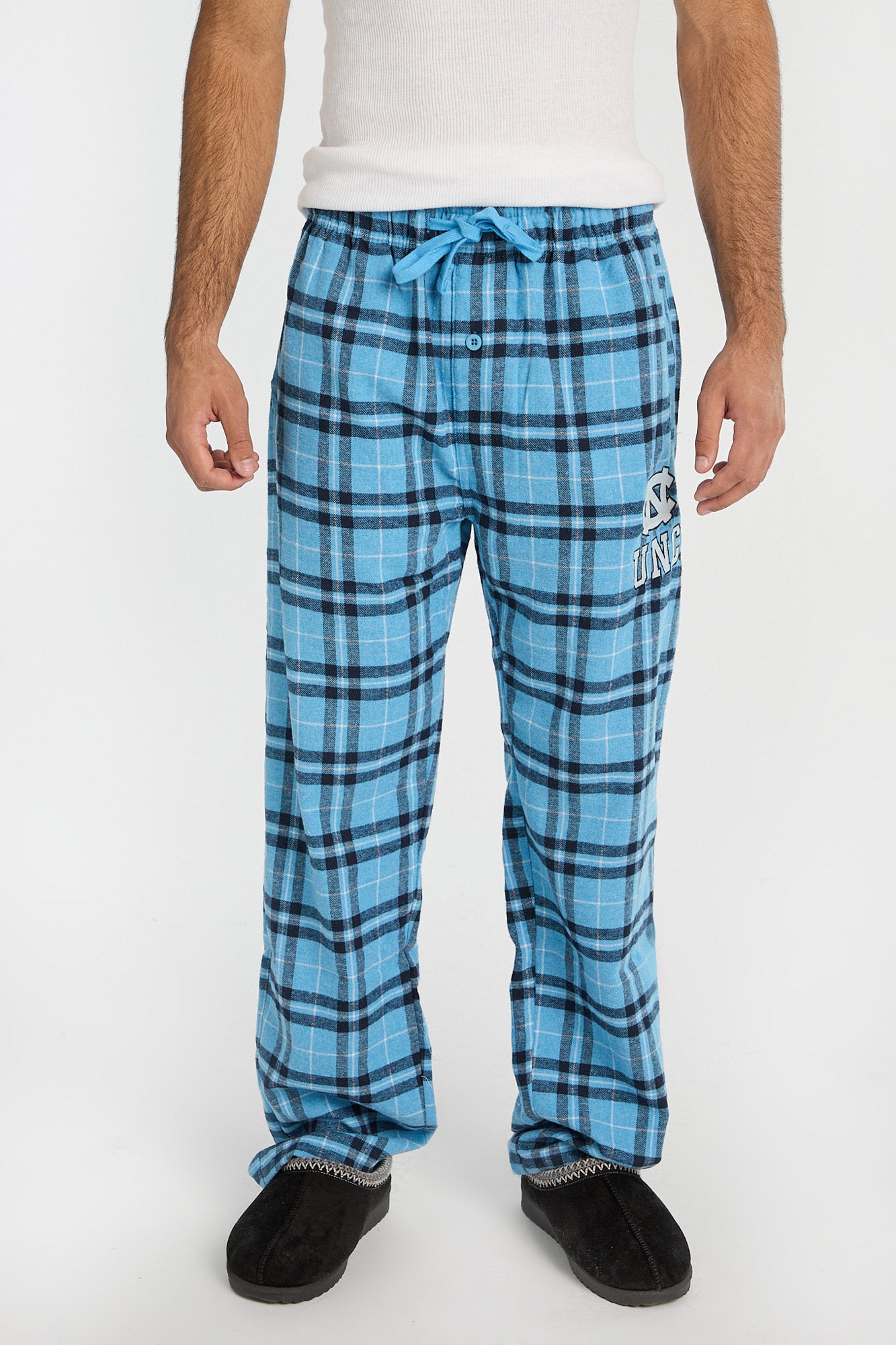 North Carolina Tar Heels Embroidered Varsity Plaid Pajama Pants