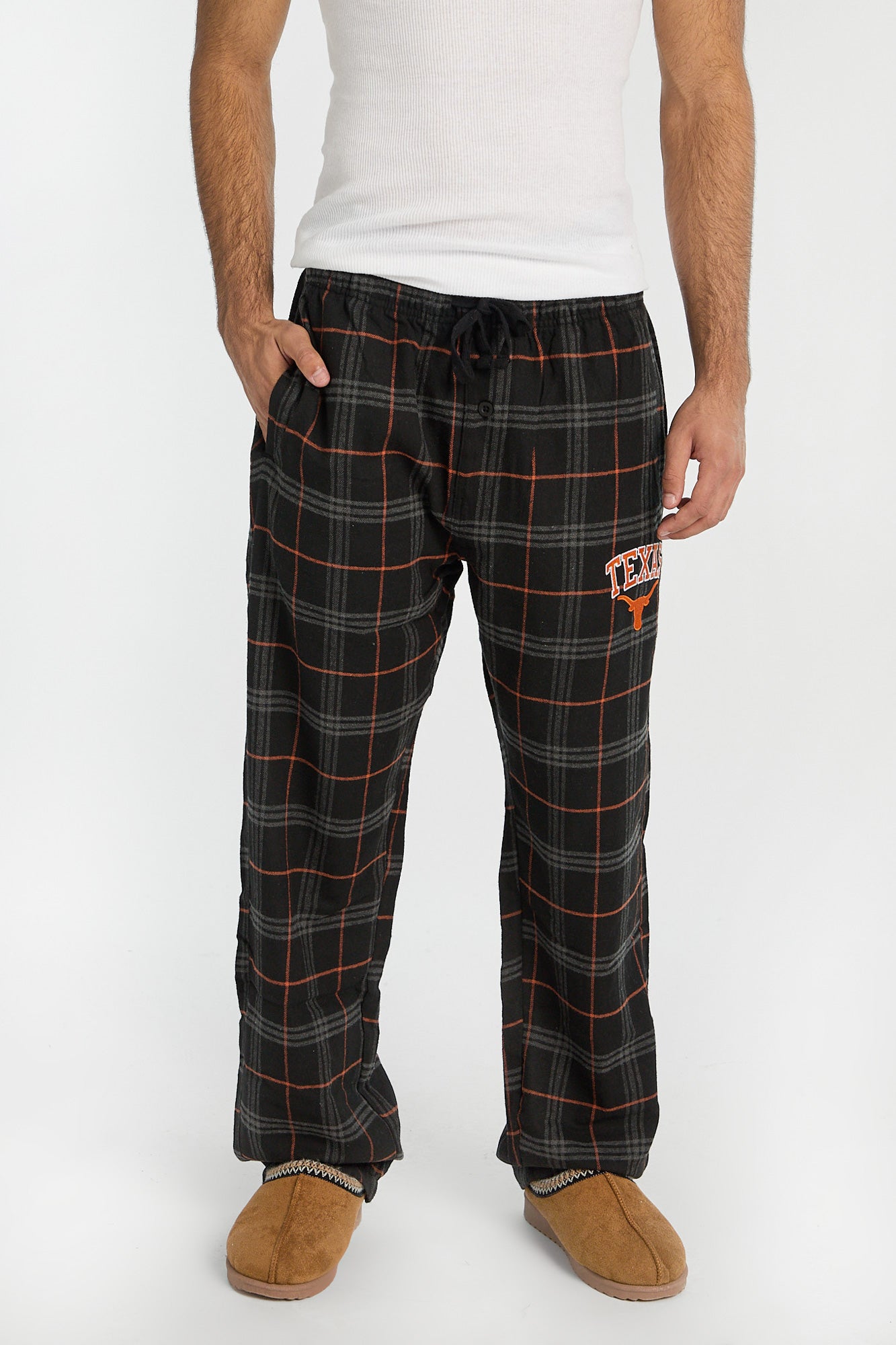 Texas Longhorns Embroidered Varsity Plaid Pajama Pants