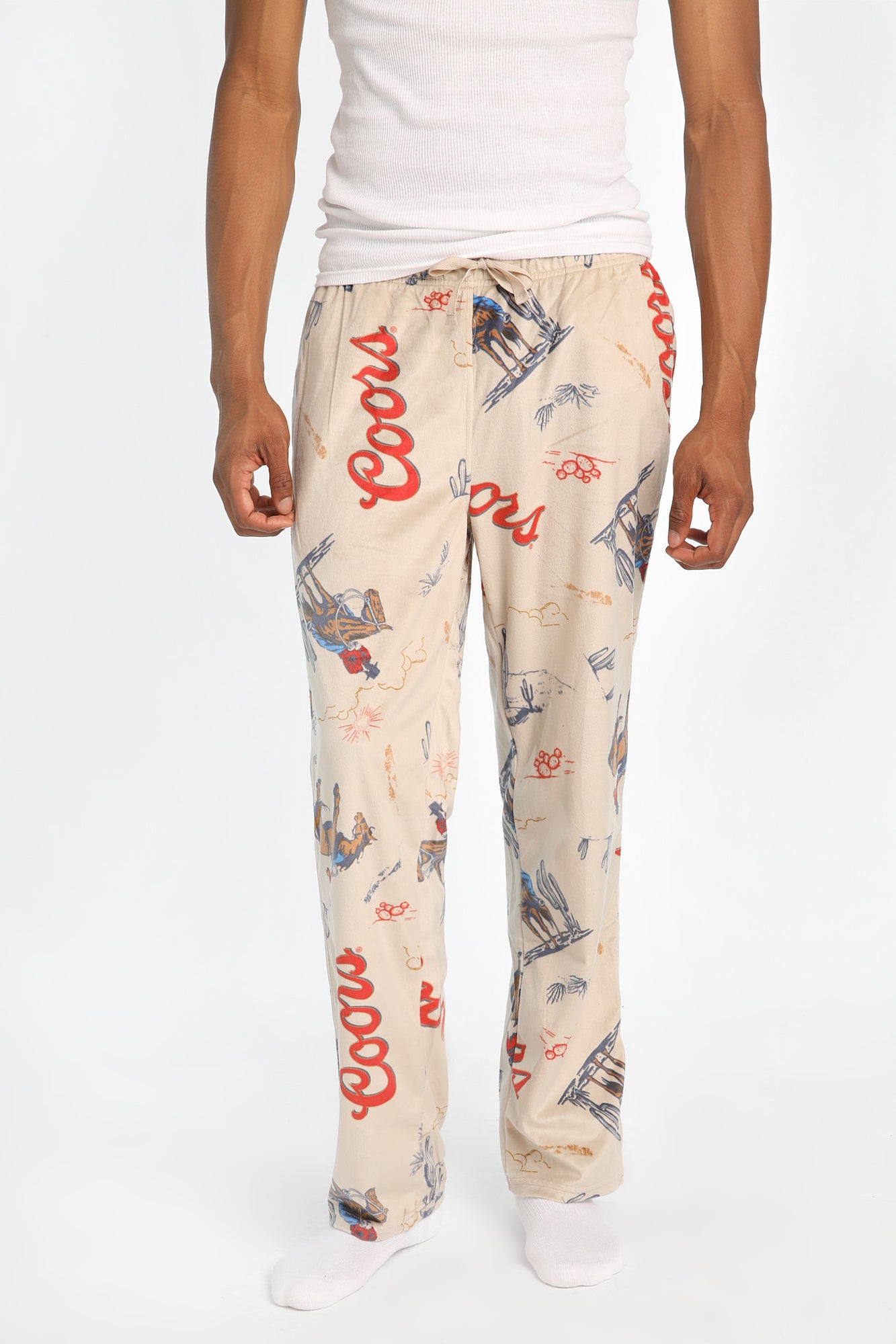 Pantalon pyjama en molleton soyeux imprimé Coors