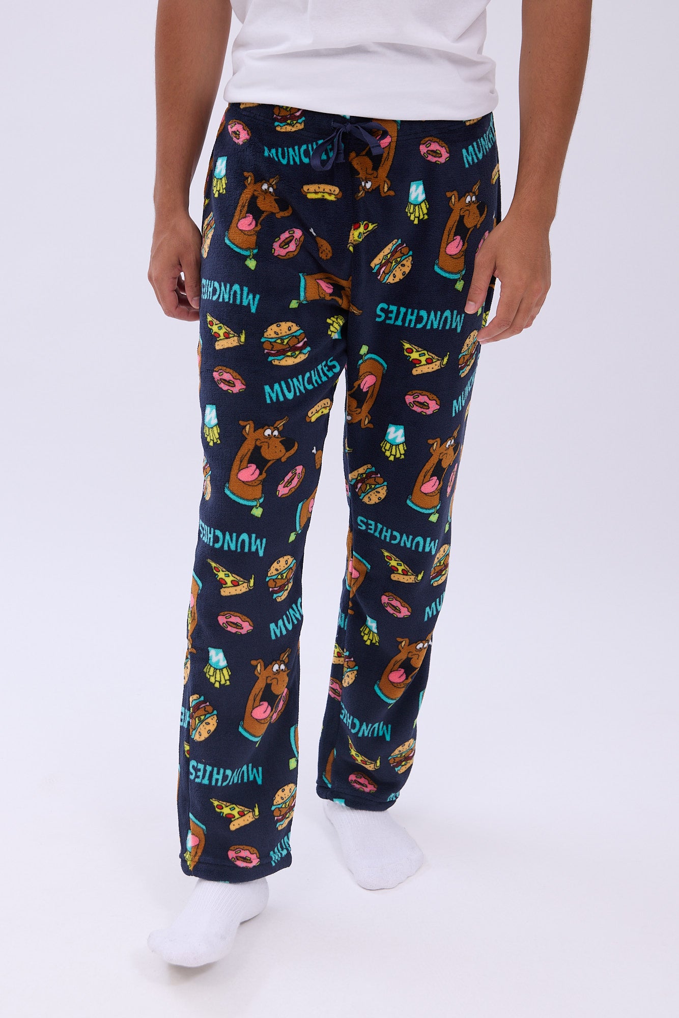 Scooby-Doo Munchies Printed Plush Pajama Pants