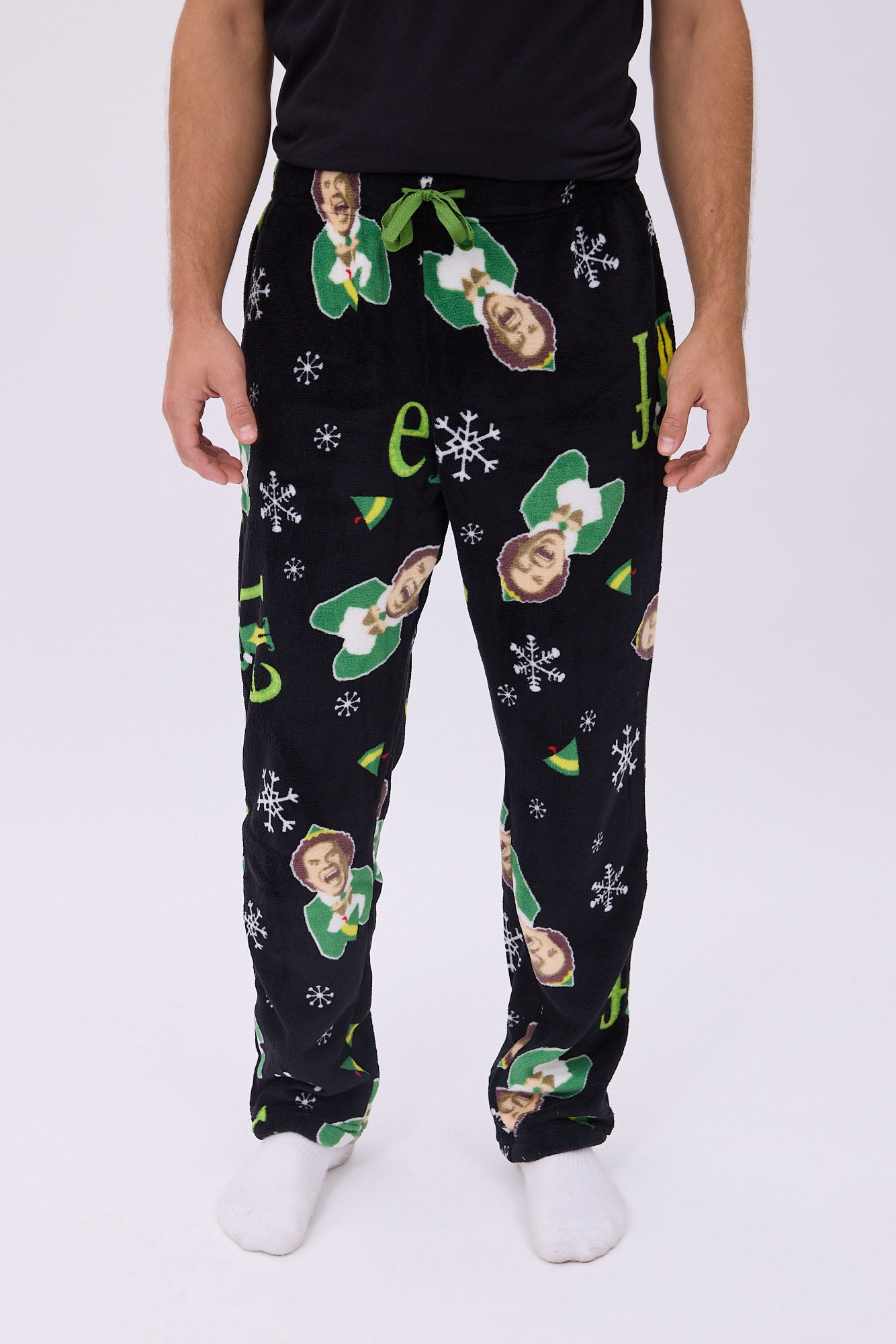 Elf Printed Plush Pajama Pants