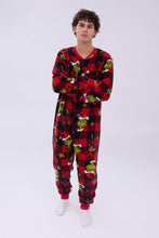 The Grinch Plaid Printed Plush Crew Neck Onesie thumbnail 1