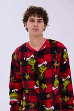 The Grinch Plaid Printed Plush Crew Neck Onesie thumbnail 2