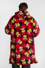 Chandail-couverture à capuche surdimensionné en peluche imprimé à carreaux Le Grincheux thumbnail 3