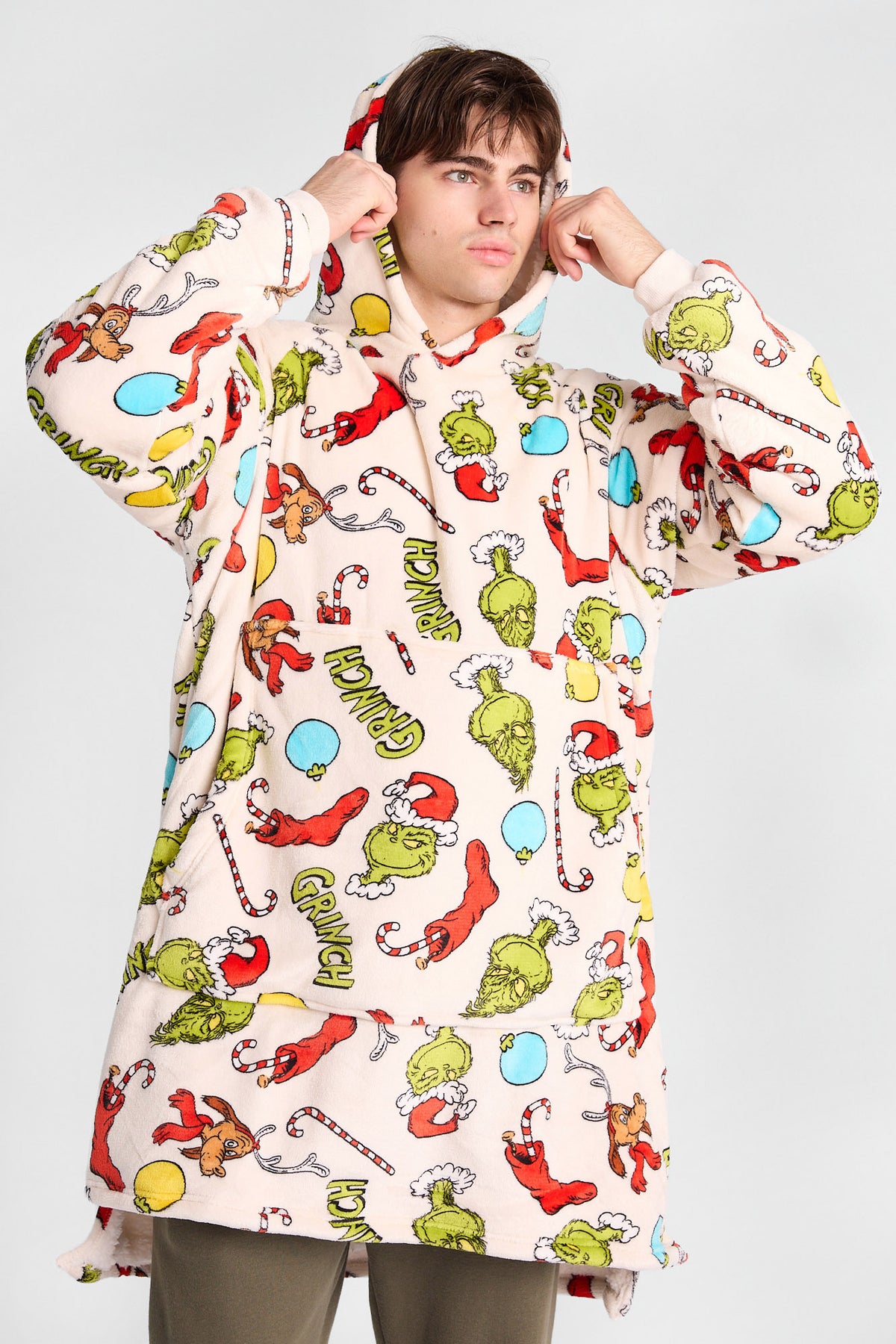 The Grinch Print Oversized Blanket Hoodie