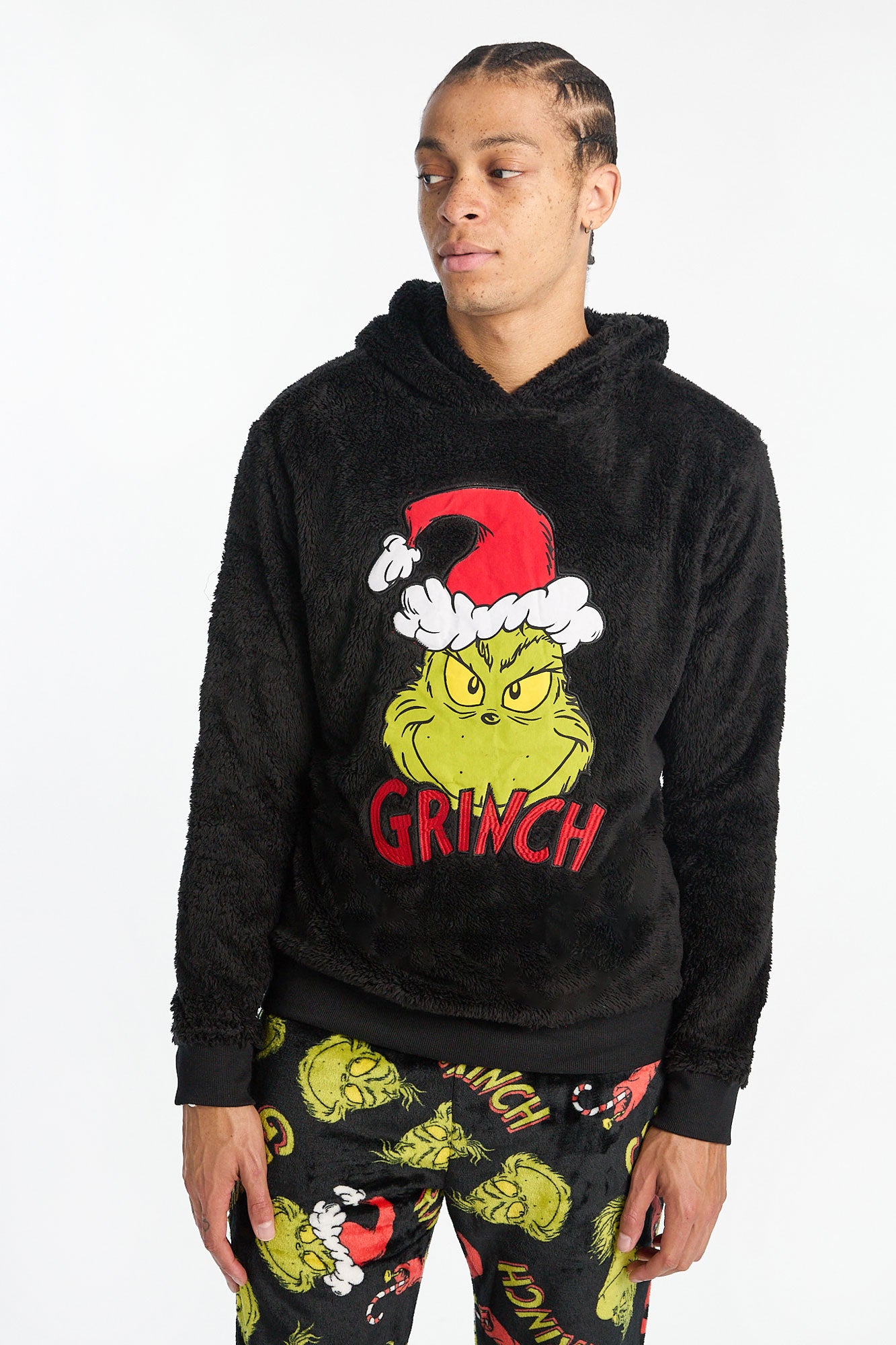 The Grinch Graphic Sherpa Hoodie
