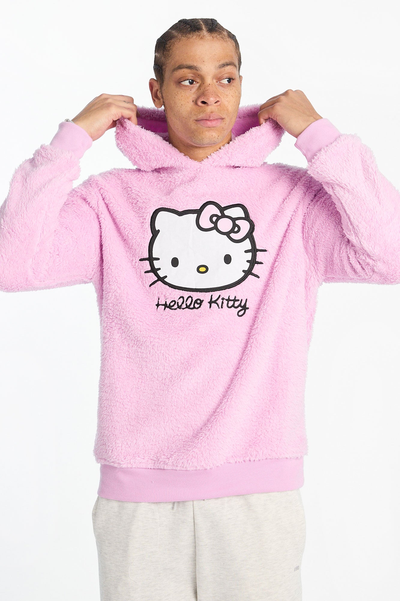 Pull a? capuchon en sherpa graphique Hello Kitty