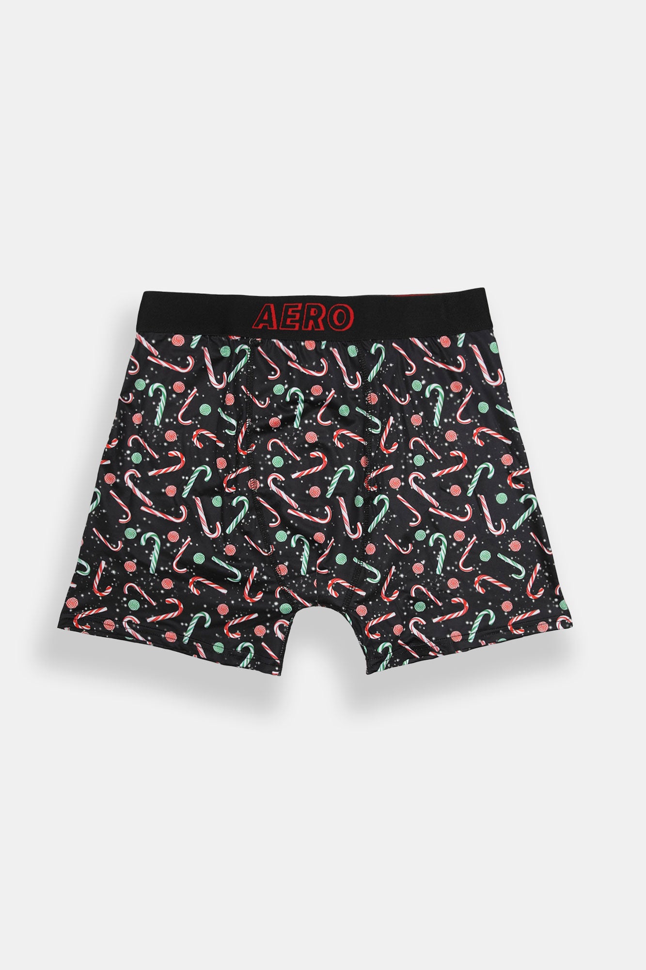 AERO Candy Canes Christmas Printed Boxer Briefs