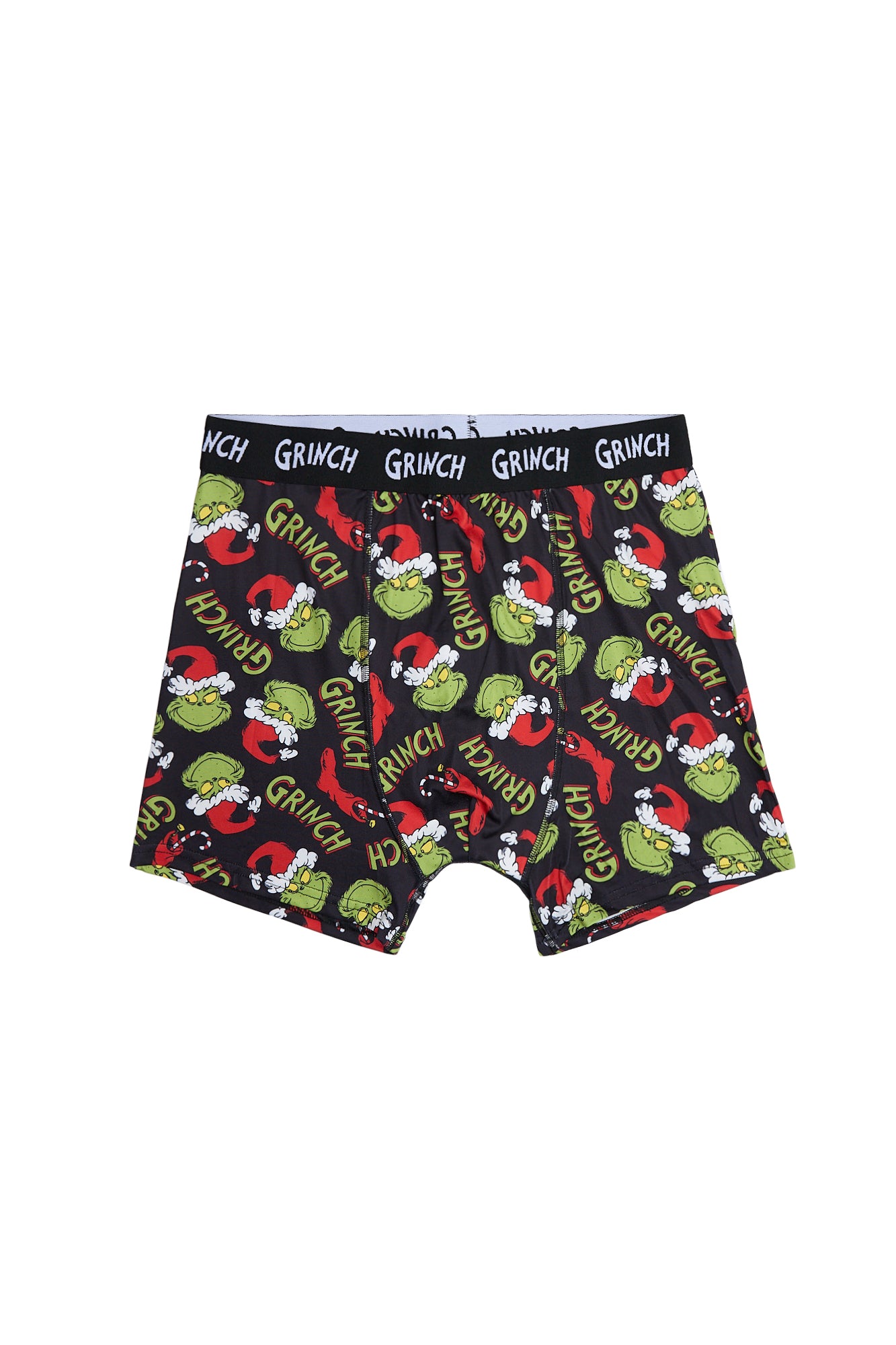 The Grinch Santa Hat Printed Boxer Briefs