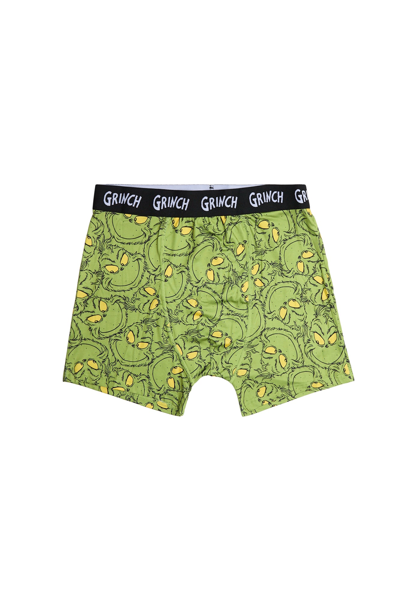 The Grinch Face Printed Boxer Briefs