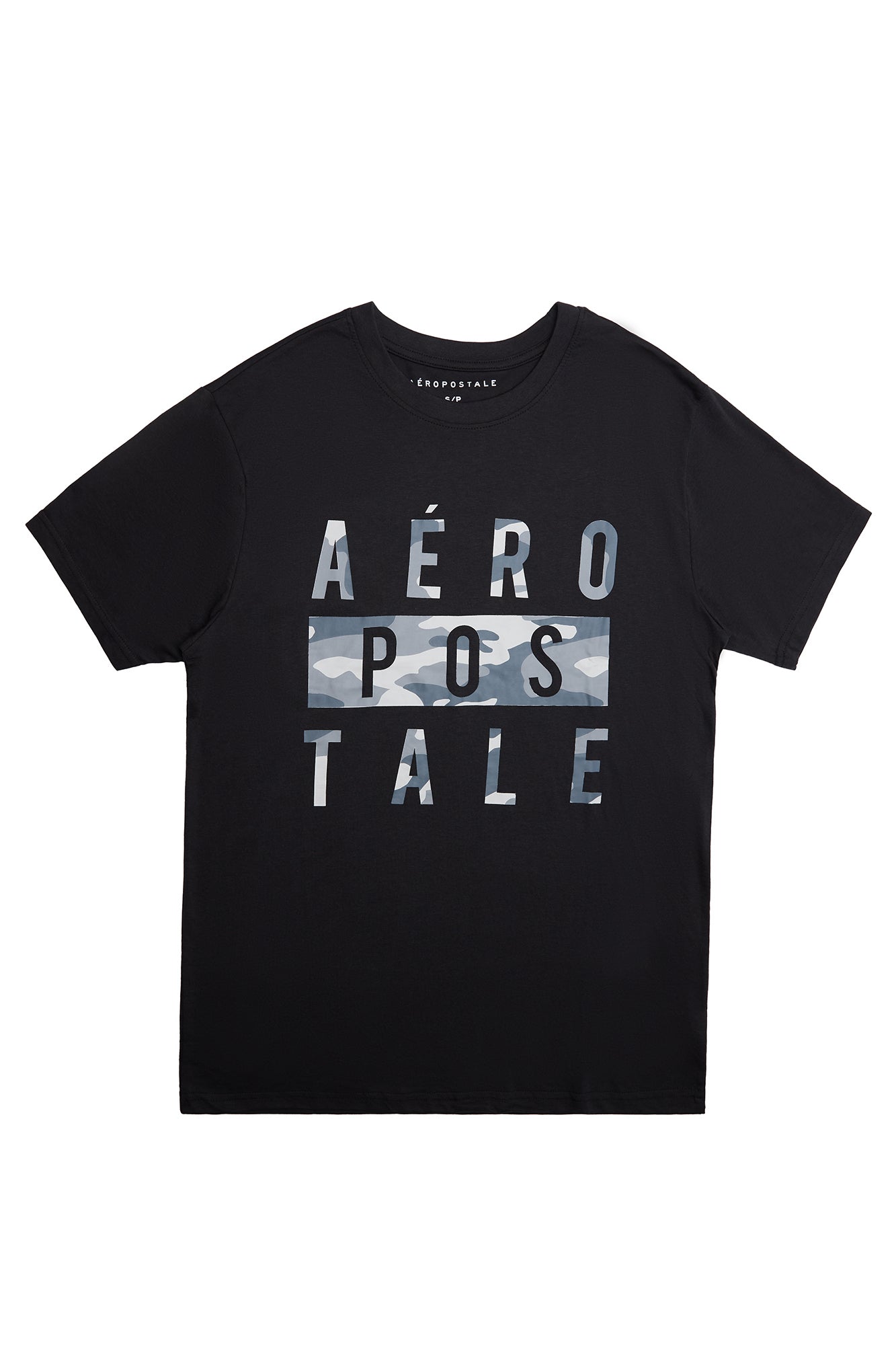 Aéropostale Camouflage Text Graphic Tee