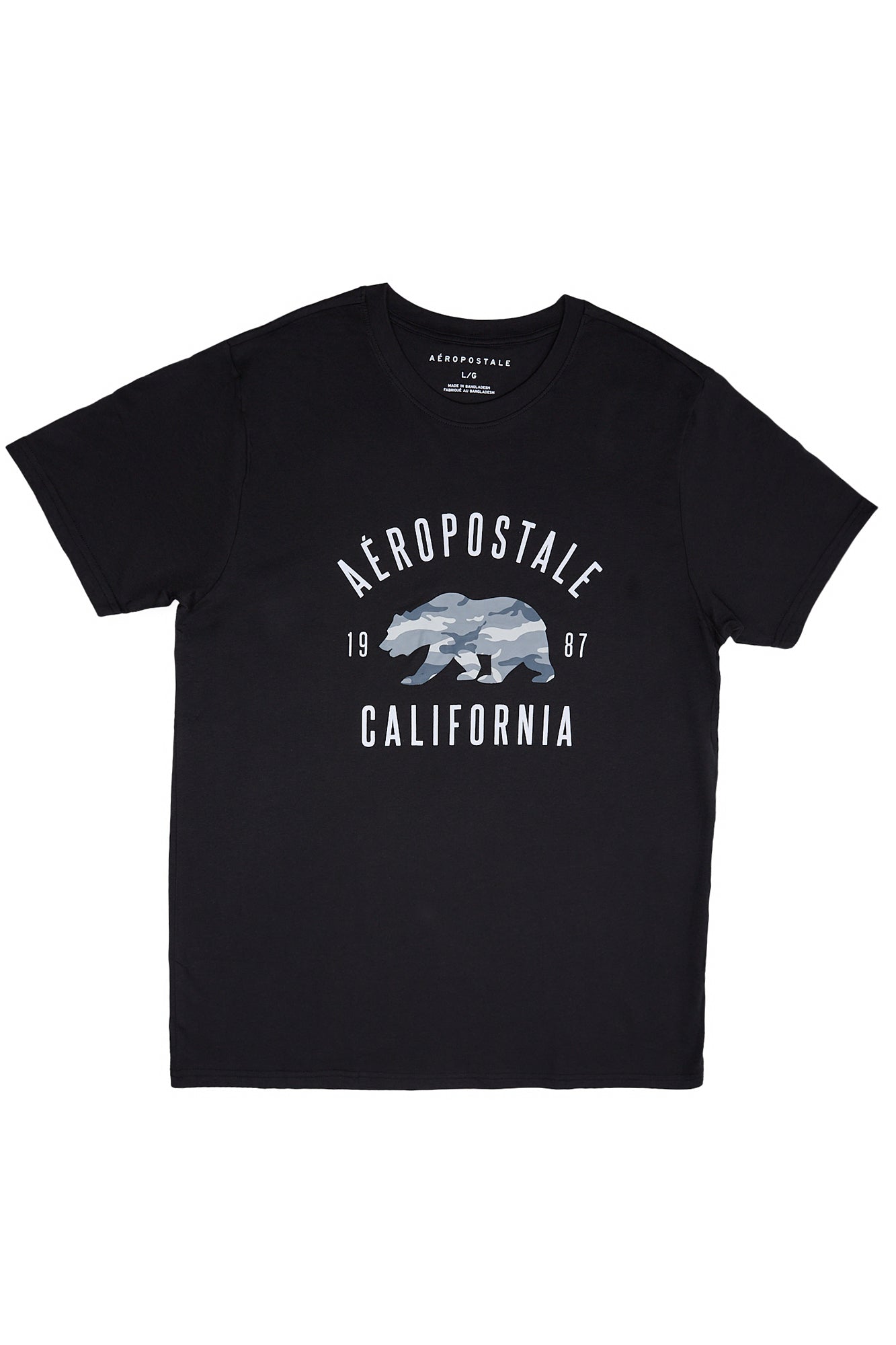 Aéropostale Camouflage Bear California Graphic Tee