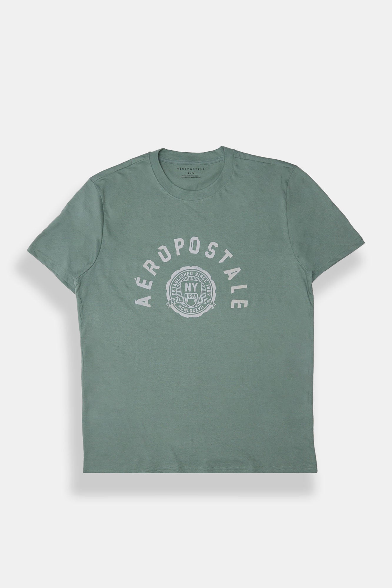 Aéropostale Crest Flocked Graphic Tee