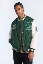 Blouson universitaire boutonne?e a? l'avant imprime? graphique Michigan State University thumbnail 1