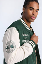 Blouson universitaire boutonne?e a? l'avant imprime? graphique Michigan State University thumbnail 2