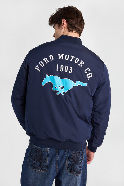 Ford Motor Co. 1903 Embroidered Patch Zip-Up Racing Jacket – Bluenotes