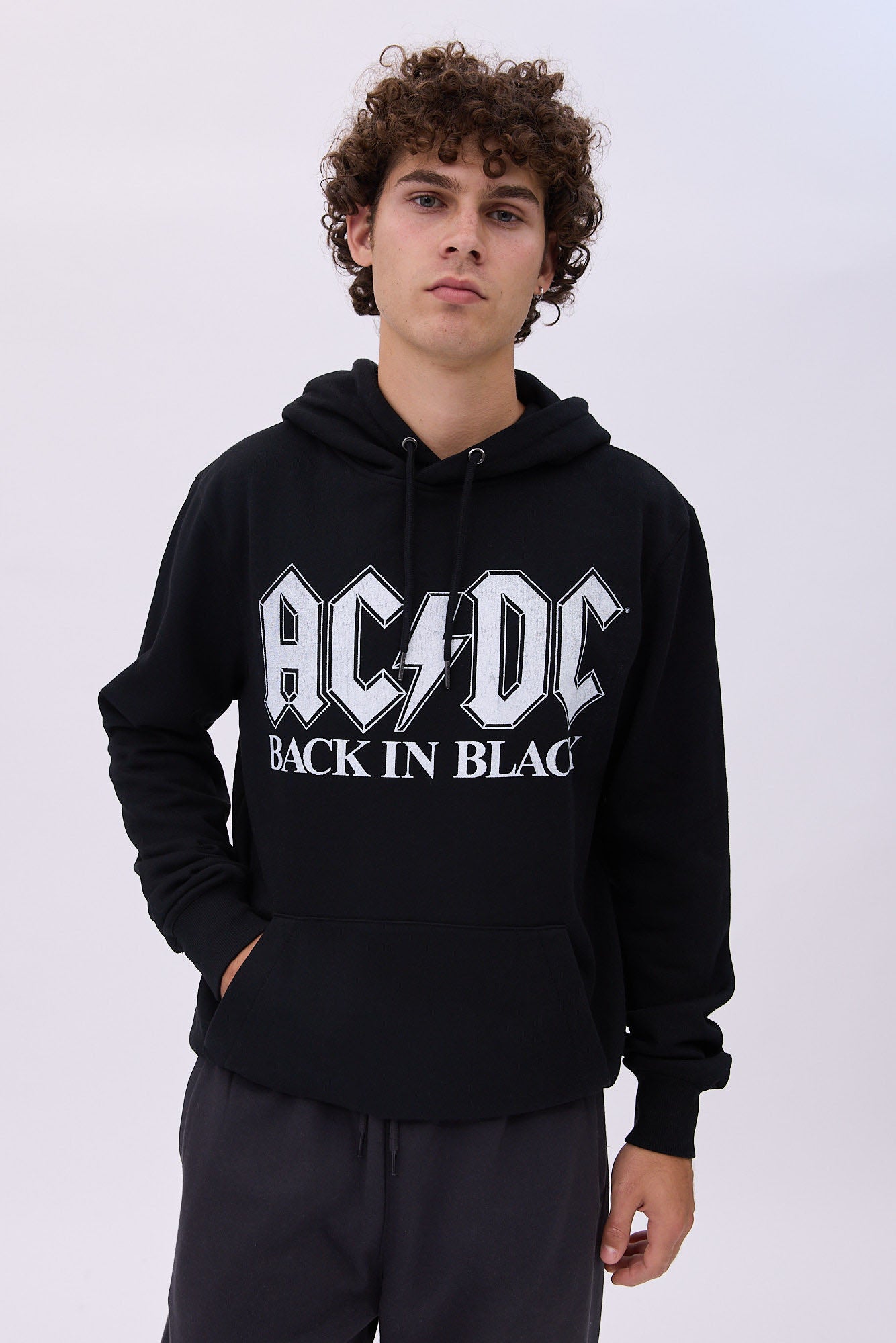 AC/DC Back Black Graphic Hoodie