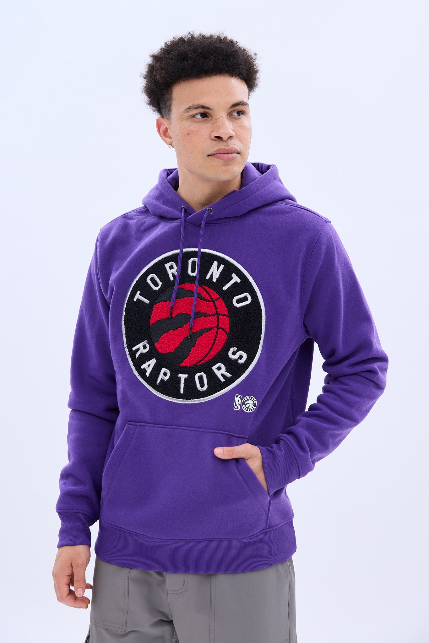 Toronto Raptors Graphic Chenille Applique Pullover Hoodie