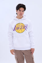 Pull à capuchon à enfiler appliqué chenille graphique Los Angeles Lakers thumbnail 1