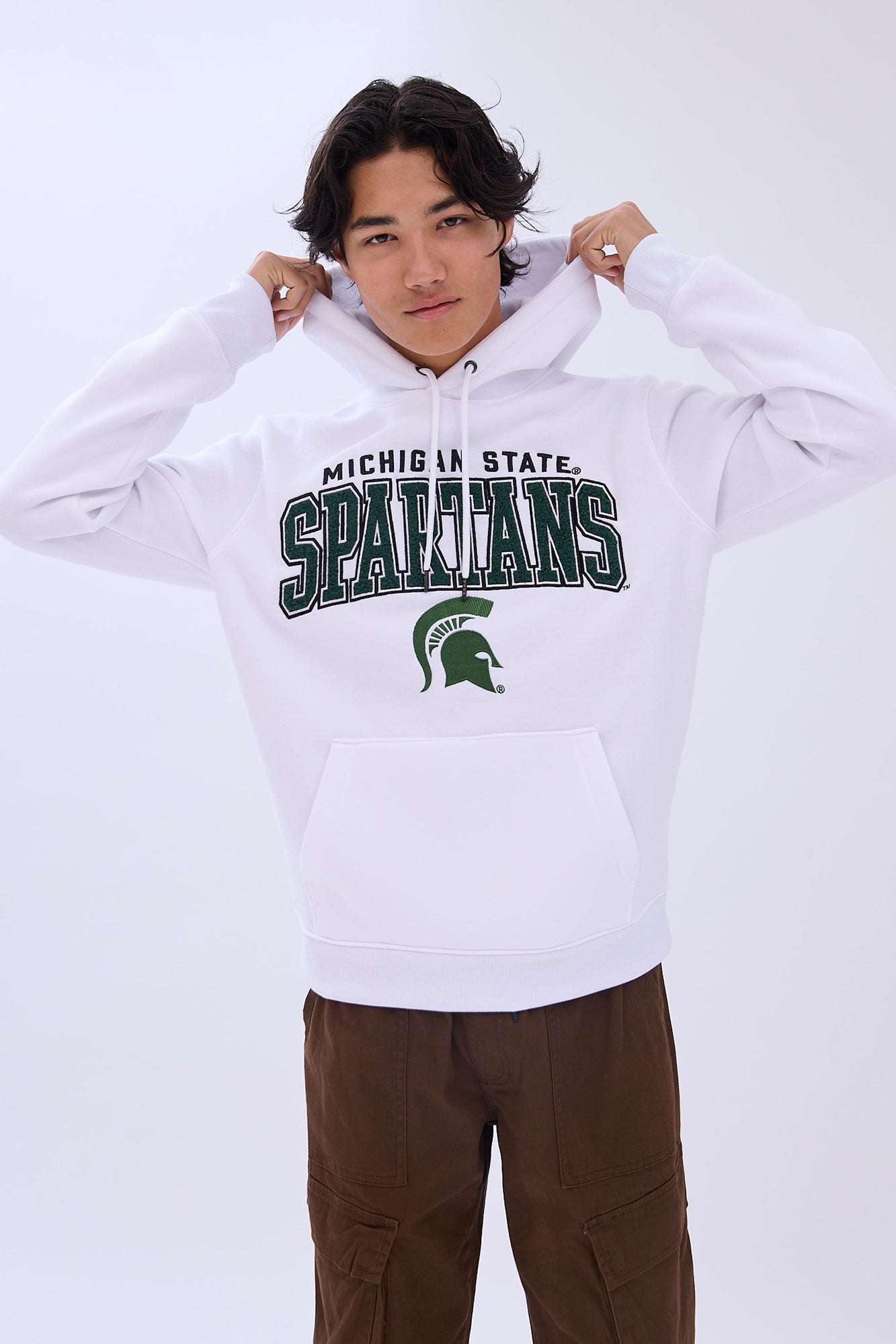 Michigan Spartans Chenille Graphic Hoodie