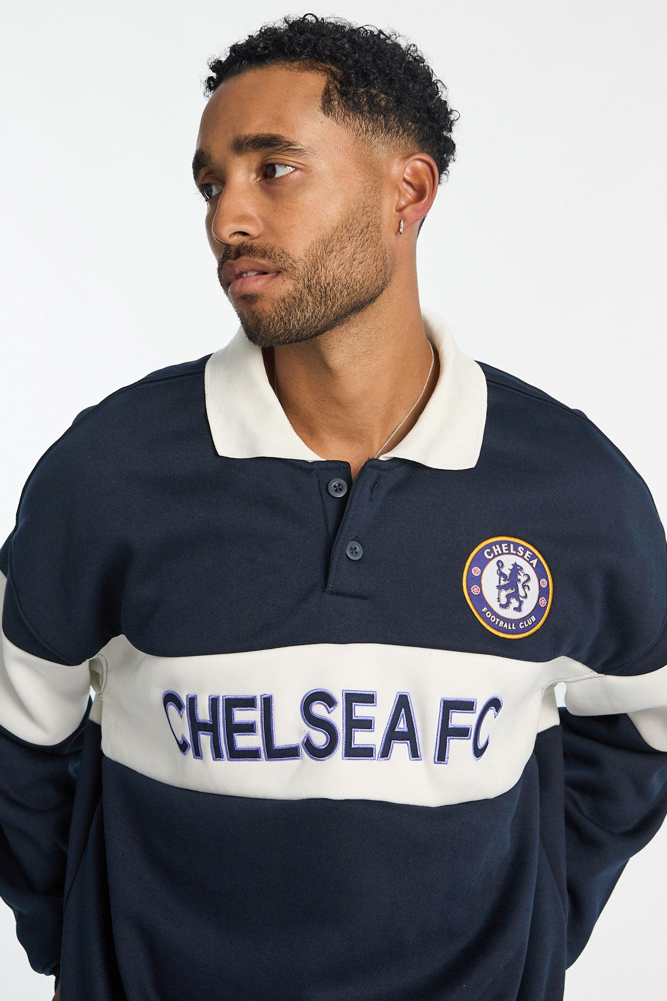 Chelsea Football Club Colour Block Polo Sweatshirt – Bluenotes