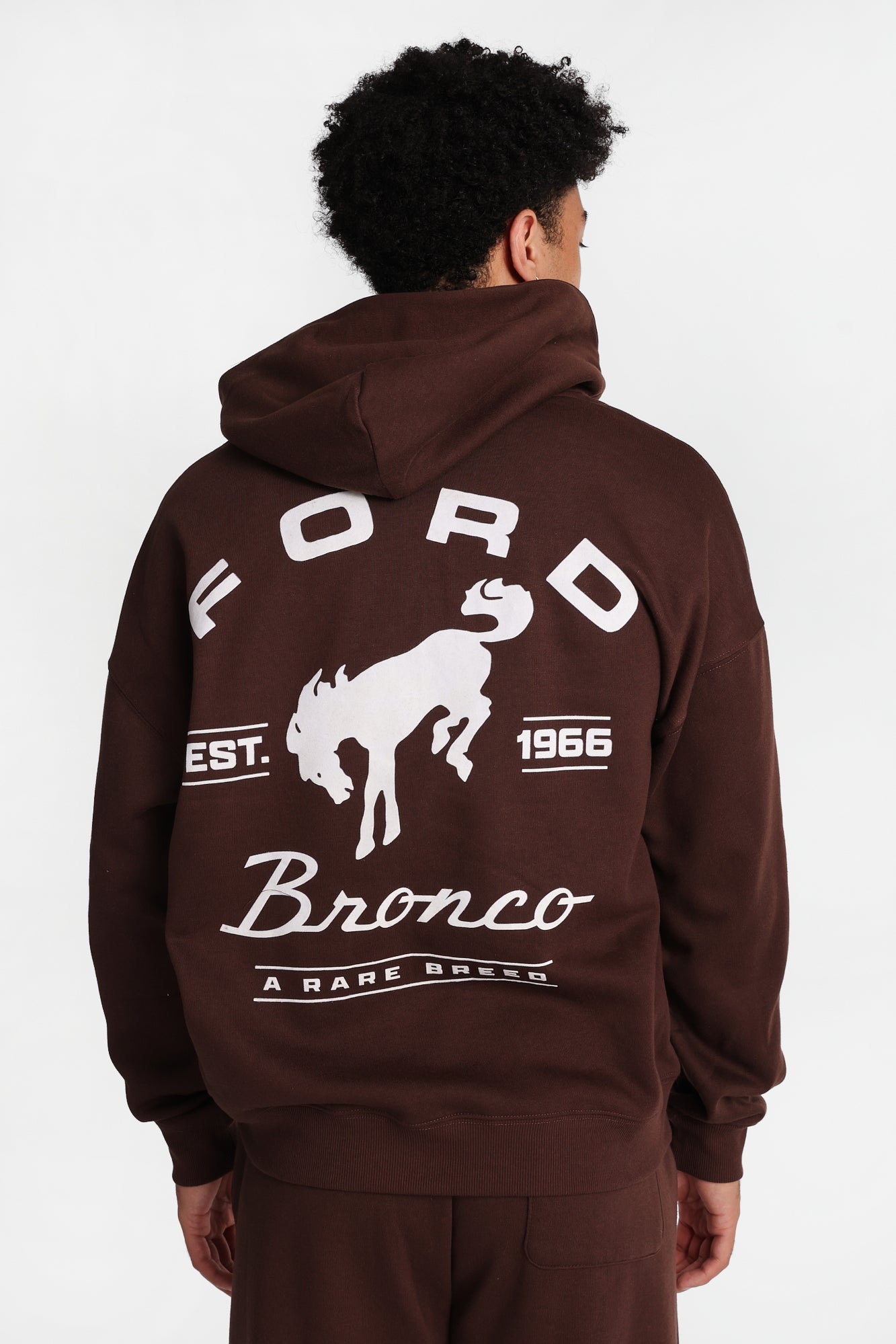 Chandail à capuche en molleton zippé imprimé Ford Bronco