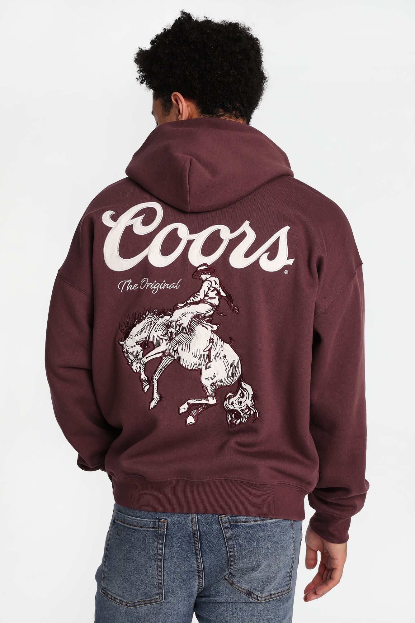 Chandail à capuche en molleton zippé imprimé Coors Rodeo