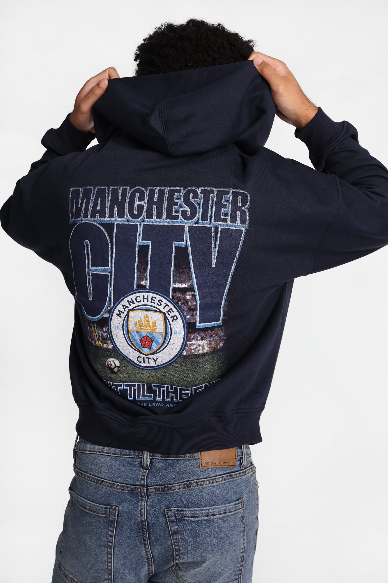 Chandail à capuche en molleton zippé imprimé Manchester City F.C